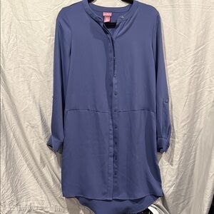 Chic Long Sleeve Blue Dress